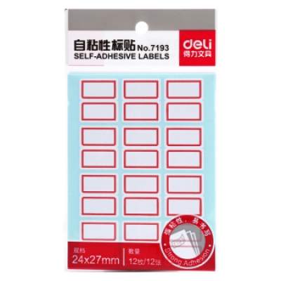 得力（deli） 自粘性標貼標簽紙便簽紙 可反復粘撕
